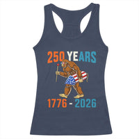 Bigfoot America 250 Racerback Tank Top Funny Sasquatch American Flag Fireworks Fourth of July