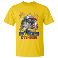 America 250th Fishing T Shirt Patriotic Bass Fish American Flag