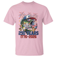 America 250th Fishing T Shirt Patriotic Bass Fish American Flag