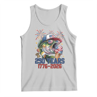 America 250th Fishing Tank Top Patriotic Bass Fish American Flag