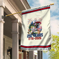 America 250th Fishing Patriotic Garden Flag Patriotic Bass Fish American Flag