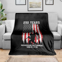 250th Anniversary USA Throw Blanket Bigfoot Patriotic American USA Flag