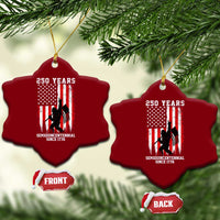 250th Anniversary USA Ceramic Ornament Bigfoot Patriotic American USA Flag