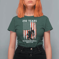 250th Anniversary USA T Shirt For Women Bigfoot Patriotic American USA Flag