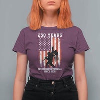 250th Anniversary USA T Shirt For Women Bigfoot Patriotic American USA Flag