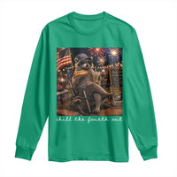 Funny Raccoon 4th of July Long Sleeve Shirt Chill The Fourth Out