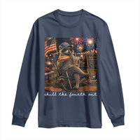 Funny Raccoon 4th of July Long Sleeve Shirt Chill The Fourth Out