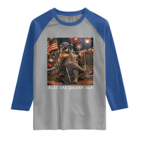 Funny Raccoon 4th of July Raglan Shirt Chill The Fourth Out