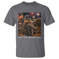 Funny Raccoon 4th of July T Shirt Chill The Fourth Out