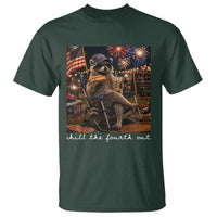 Funny Raccoon 4th of July T Shirt Chill The Fourth Out