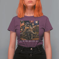 Funny Raccoon 4th of July T Shirt For Women Chill The Fourth Out