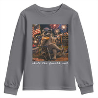 Funny Raccoon 4th of July Youth Sweatshirt Chill The Fourth Out