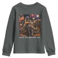 Funny Raccoon 4th of July Youth Sweatshirt Chill The Fourth Out