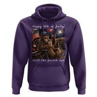 4th of July Bigfoot Hoodie Patriotic Sasquatch American Flag Party Festival