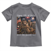 4th of July Bigfoot Toddler T Shirt Patriotic Sasquatch American Flag Party Festival