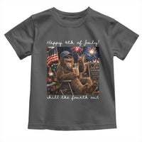 4th of July Bigfoot Toddler T Shirt Patriotic Sasquatch American Flag Party Festival