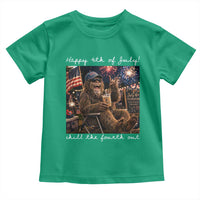 4th of July Bigfoot Toddler T Shirt Patriotic Sasquatch American Flag Party Festival