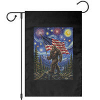 Bigfoot Patriotic 250 Years of Freedom Garden Flag American USA Flag Stary Night
