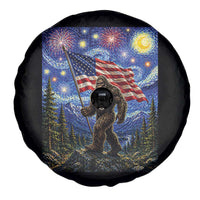 Bigfoot Patriotic 250 Years of Freedom Spare Tire Cover American USA Flag Stary Night