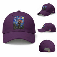 Bigfoot Patriotic 250 Years of Freedom Baseball Cap American USA Flag Stary Night