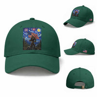 Bigfoot Patriotic 250 Years of Freedom Baseball Cap American USA Flag Stary Night