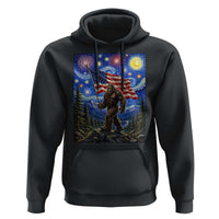 Bigfoot Patriotic 250 Years of Freedom Hoodie American USA Flag Stary Night