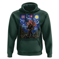 Bigfoot Patriotic 250 Years of Freedom Hoodie American USA Flag Stary Night