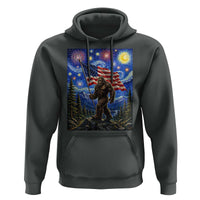 Bigfoot Patriotic 250 Years of Freedom Hoodie American USA Flag Stary Night