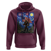 Bigfoot Patriotic 250 Years of Freedom Hoodie American USA Flag Stary Night