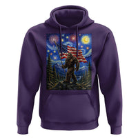 Bigfoot Patriotic 250 Years of Freedom Hoodie American USA Flag Stary Night