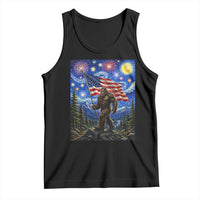 Bigfoot Patriotic 250 Years of Freedom Tank Top American USA Flag Stary Night