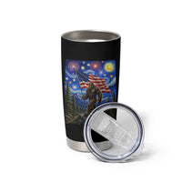 Bigfoot Patriotic 250 Years of Freedom Tumbler Cup American USA Flag Stary Night