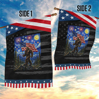 Bigfoot Patriotic 250 Years of Freedom Patriotic Garden Flag American USA Flag Stary Night