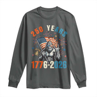 250th Anniversary USA Long Sleeve Shirt Bigfoot America Rock American Flag Patriotic 4th of July