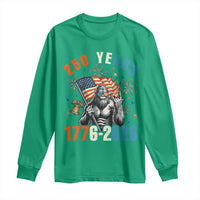 250th Anniversary USA Long Sleeve Shirt Bigfoot America Rock American Flag Patriotic 4th of July