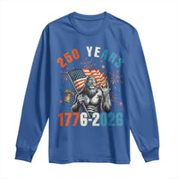 250th Anniversary USA Long Sleeve Shirt Bigfoot America Rock American Flag Patriotic 4th of July