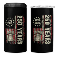 250th Anniversary USA 4 in 1 Can Cooler Tumbler Patriotic Liberty Bell 1776 2026 American Flag