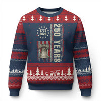 250th Anniversary USA Ugly Christmas Sweater Patriotic Liberty Bell 1776 2026 American Flag