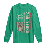 250th Anniversary USA Long Sleeve Shirt Patriotic Liberty Bell 1776 2026 American Flag