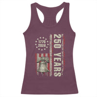 250th Anniversary USA Racerback Tank Top Patriotic Liberty Bell 1776 2026 American Flag