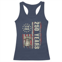 250th Anniversary USA Racerback Tank Top Patriotic Liberty Bell 1776 2026 American Flag