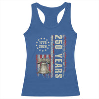 250th Anniversary USA Racerback Tank Top Patriotic Liberty Bell 1776 2026 American Flag