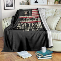 250th Anniversary USA Throw Blanket Patriotic Liberty Bell 1776 2026 Independence Day