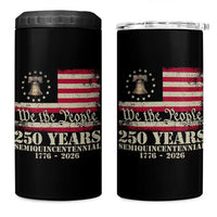250th Anniversary USA 4 in 1 Can Cooler Tumbler Patriotic Liberty Bell 1776 2026 Independence Day