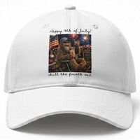 Funny Bigfoot 4th of July Baseball Cap Patriotic Sasquatch American Flag Party Festival