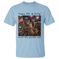 Funny Bigfoot 4th of July T Shirt Patriotic Sasquatch American Flag Party Festival