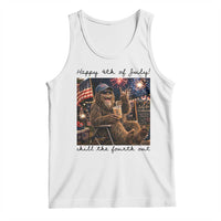 Funny Bigfoot 4th of July Tank Top Patriotic Sasquatch American Flag Party Festival