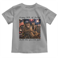 Funny Bigfoot 4th of July Toddler T Shirt Patriotic Sasquatch American Flag Party Festival