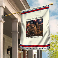 Funny Bigfoot 4th of July Patriotic Garden Flag Patriotic Sasquatch American Flag Party Festival