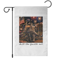4th of July Raccoon Garden Flag Chill The Fourth Out